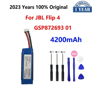 100% Оригинальный Сменный Аккумулятор Емкостью 4200 мАч 3,7 В Для JBL Flip 4 Flip4 Special Edition Pack Speaker GSP872693 01 Bateria Batteries