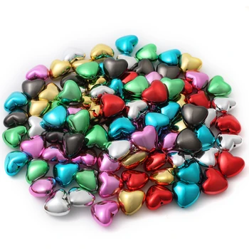 10шт 18x20 мм Разноцветные бусины в виде сердца Пластиковые бусины CCB Loose Spacer Для изготовления ювелирных изделий ручной работы Браслеты-обереги DIY Ожерелье