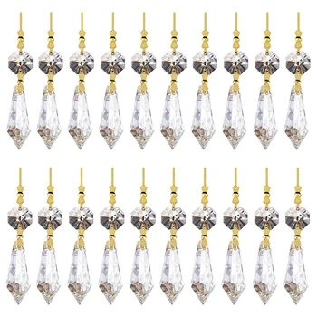 20 штук прозрачных подвесных деталей в виде каплевидной люстры своими руками, бусины, украшение для подвешивания люстры