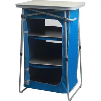 3 складных шкафа с местом для хранения, рабочий стол синего цвета Длиной 23 дюйма и шириной 19 дюймов