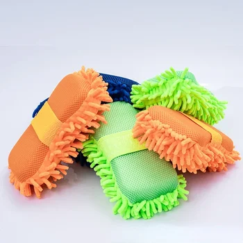 3 цвета Губка для мытья автомобиля губчатая щетка перчатки специальный коралловый бархат автомобильные косметические принадлежности для чистки инструменты