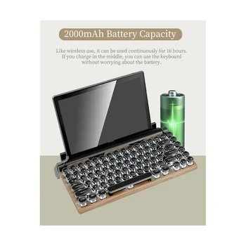 83 клавиши, игровые клавиатуры, клавиатура для пишущей машинки в стиле ретро, Беспроводная клавиатура Bluetooth, USB, механические панк-колпачки для ПК, C