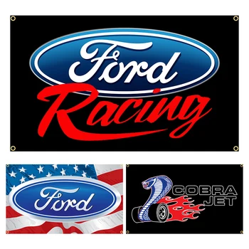 90x150 см Флаг гоночного автомобиля Ford F1, гобелен для украшения гаража, напечатанный полиэстером