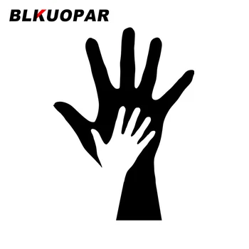 BLKUOPAR Большая рука, держащая маленькие ручки, Наклейки для автомобиля, креативная графическая наклейка, устойчивая к царапинам, высечка, Автомобильный шлем для каравана, Стайлинг автомобиля