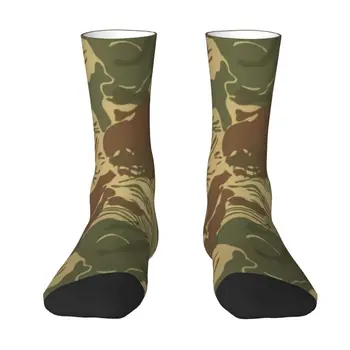 Rhodesian Brushstroke Camo Мужские Носки Для Экипажа Унисекс С Милым 3D Принтом Rhodesia War Camo Military Army Dress Socks