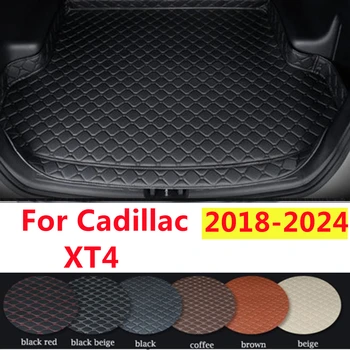 SJ High Side Custom Fit Для Cadillac XT4 2018-22-23-2024 Всепогодный Водонепроницаемый Коврик Для Багажника Автомобиля, Покрытие Заднего Грузового Лайнера, Ковер