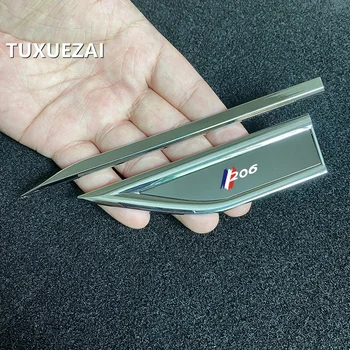 TUXUEZAI 1 Пара Украшение автомобиля Металлический корпус Модификация длинной боковой этикетки Аксессуары для Peugeot 206