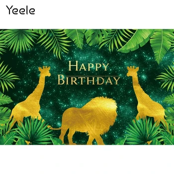 Yeele Green Jungle Фотоколлаж с дикими животными, Фон для фотосъемки Дня рождения новорожденного, фотографические фоны для фотостудии