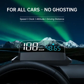 Автоматический датчик HUD Система GPS Головной дисплей для всех автомобилей Проектор Спидометр с функцией сигнализации Автомобильные Электронные аксессуары
