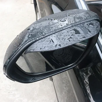 Автомобильная наклейка на заднее стекло заднего вида, зеркало, защита от дождя, солнцезащитный козырек, абажур, пластик, 2 шт. для Honda Fit Jazz 2014 2015 2016
