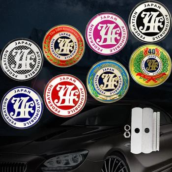 Автомобильные 3D металлические наклейки, наклейка с логотипом JAF Японской автомобильной федерации, передняя решетка автомобиля, значок, эмблема, наклейки для укладки, аксессуары