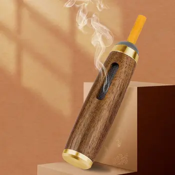 Автомобильный держатель-пепельница из орехового дерева с защитой от дыма для 5.2/6.8/7.8 сигарет mm
