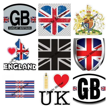 Англия, Великобритания, Наклейка на автомобиль, Brexit, Великобритания, Код страны, Наклейка с флагом, Креативная Наклейка На Мотоциклетный шлем, Аксессуары и Декор