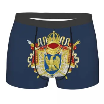 Боксерские шорты French Empire Napoleon для Homme С 3D принтом мужского герба Франции Нижнее белье, трусики, трусы, Мягкие трусы