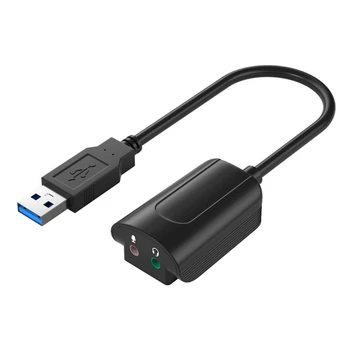 Внешняя звуковая карта USB Audio USB адаптер звуковой карты 7.1 Виртуальный канал с кабельным микрофоном 3,5 мм Интерфейсные звуковые карты
