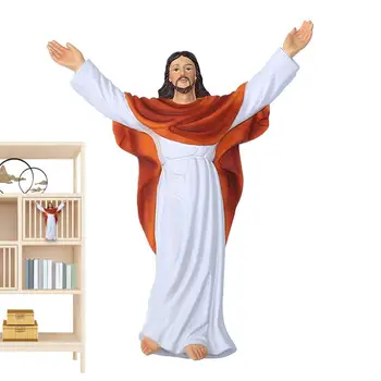 Декоративная статуя Иисуса Христа из смолы, фигурка Воскресения, Автоукрашение, статуя христианского Святого, праздничный подарок