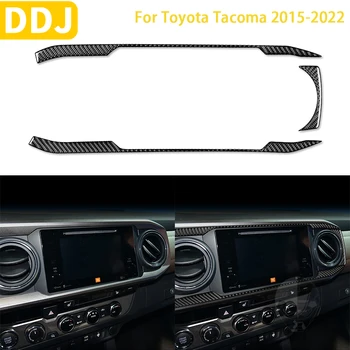 Для Toyota Tacoma 2015-2022 Аксессуары из углеродного волокна для интерьера автомобиля, навигационный экран, Контурная окантовка, наклейка для украшения