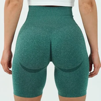 Женские бесшовные шорты для йоги с высокой талией, пуш-ап, спортивные шорты для бедер, дышащие леггинсы для фитнеса, стрейчевые женские спортивные шорты, новинка 2020 года