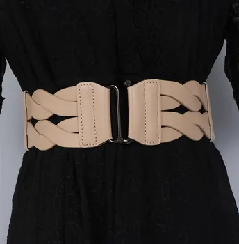 Женский модный эластичный корсет из искусственной кожи, женское пальто с поясом, платье с декором, широкий пояс J153