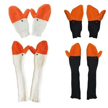 Забавные перчатки в форме лебедя, уникальная декоративная прочная переносная вязаная рукавица для треккинга, аксессуары для костюмов для походов на открытом воздухе, Альпинизм