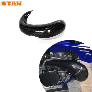 Защита выхлопной трубы мотоцикла OTOM, защита трубы глушителя из углеродного волокна, Теплозащитный чехол для YAMAHA YZ250 Dirt Bike Enduro