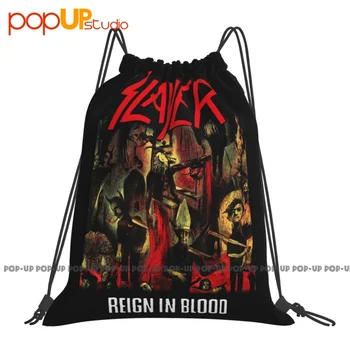 Металлическая группа Slayer Reign In Blood Сумки на шнурках, спортивная сумка, Переносная гимнастическая сумка