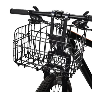 Металлическая Складная Велосипедная корзина Передняя корзина велосипеда Подвесной Контейнер для хранения велосипеда Корзина Грузовая для езды на велосипеде