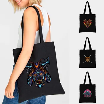 Модная складная экологичная сумка для покупок, студенческая сумка-тоут серии Monster, удобные сумки, Крупнотоннажная сумка для продуктов