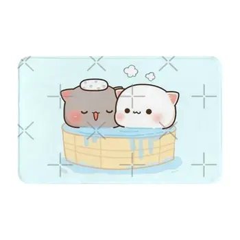 Мультяшный персиковый кот Моти Моти, ковер, коврик для ванной, коврик для ванной