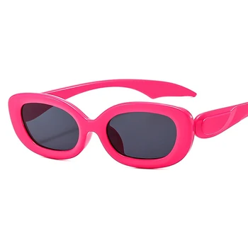 Овальные винтажные солнцезащитные очки, Женские Брендовые Дизайнерские Солнцезащитные очки с кошачьим глазом, Женская мода, индивидуальность, Очки в маленькой оправе