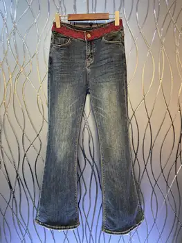 Осенне-зимняя мода 2023, Новая женская одежда, джинсы 0912