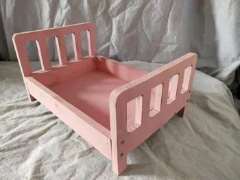 Реквизит для фотосъемки новорожденных, деревянная съемная кровать, аксессуары для фона, студийный реквизит для мальчиков и девочек, фоновая кровать для фотосессии