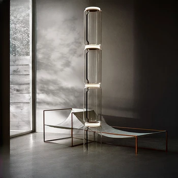 Роскошный креативный торшер Flo в стиле постмодерн, дизайн гостиной, спальни-кабинета, Итальянская настольная лампа из Миланского стекла