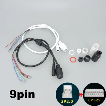 Сетевой кабель для модуля платы IP-камеры видеонаблюдения (RJ45/DC) стандартного типа 12V без 4/5/7/8 проводов, 1x индикатор состояния e1