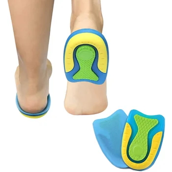 Силиконовая гелевая накладка на пятку для амортизации, протекторы для ног При подошвенном фасциите, облегчающие боль, накладки для полуботинок, вставки-подушечки подошвы