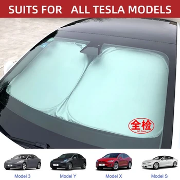 Солнцезащитные козырьки на лобовое стекло автомобиля для Tesla Model 3 Model Y Tesla S X Летний солнцезащитный Теплоизолирующий козырек от солнца