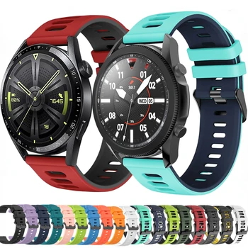 Спортивный Силиконовый Ремешок Для Samsung Galaxy Watch 46 мм 41 мм Active 2 40 мм/44 мм Smart Band 20 мм 22 мм Для Huami Amazfit Gtr 47 мм 2e