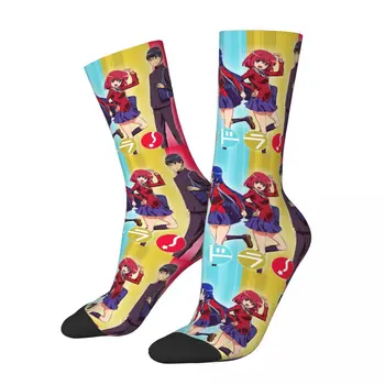 Хип-хоп винтажные красочные сумасшедшие мужские компрессионные носки Унисекс Toradora Street Style Бесшовные забавные носки с принтом