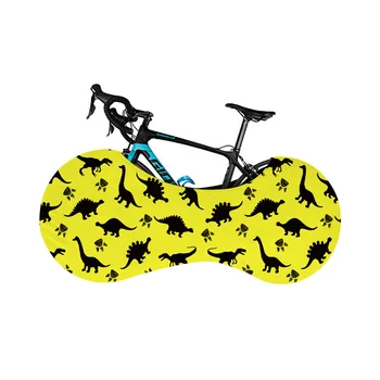 Чехол для велосипеда с мультяшным динозавром, чехол для колеса велосипеда, пылезащитная сумка для хранения, Защита велосипеда из высокоэластичной ткани