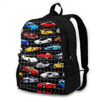 Школьные сумки Dream Cars для девочек-подростков, дорожные сумки для ноутбуков, классические автомобили 80-х Countach Testarossa Outrun