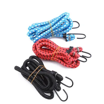 Эластичный банджи-шнур, крючки, Велосипедная веревка, ремень для багажника на крыше, фиксированный крюк, Эластичная резиновая багажная веревка