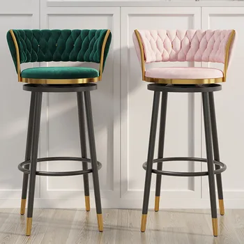 Эргономичные вращающиеся барные стулья для дома, современные вспомогательные роскошные обеденные стулья, дизайнерская промышленная мебель Juegos De Comedor HY
